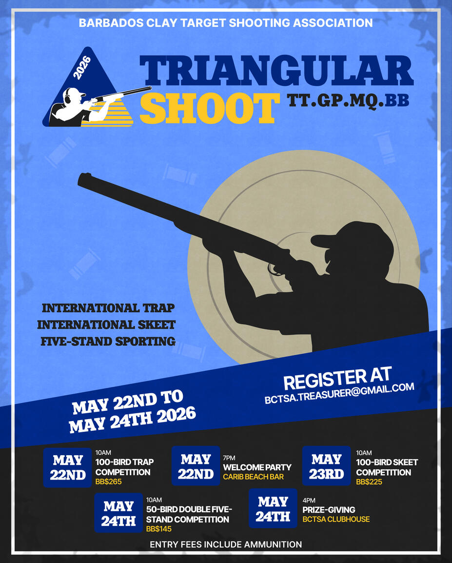Triangular Shoot Competition Flyer for Clay Target Shooting Association